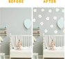 Vinila sienas uzlīmes Cute margrietiņas bērnu istabas dekors — 18 gab cena un informācija | Dekoratīvās uzlīmes | 220.lv