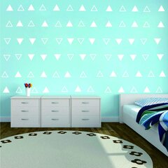 Vinila sienas uzlīmes Trīsstūrveida raksta balti trīsstūri interjera dizains - 64 gabali cena un informācija | Dekoratīvās uzlīmes | 220.lv