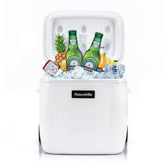 Termosoma aukstuma kaste Naturehike cooler 38l ar rokturi un riteņiem, balta цена и информация | Сумки-холодильники | 220.lv