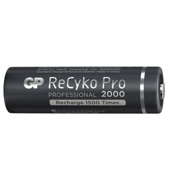 4x uzlādējamās baterijas AA / R6 GP ReCyko Pro Ni-MH 2000mAh cena un informācija | Baterijas | 220.lv