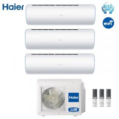 Наружный блок и 3 внутренних блока по 2.5 кВт каждый Haier MULTI SPLIT 3U70S2SR3FA/3xAS25PBAHRA цена и информация | Кондиционеры, рекуператоры | 220.lv