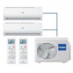 Haier MULTI SPLIT 2U50S2SF1FA/AS25PBAHRA/AS35PBAHRA (āra iekārta, 1 iekštelpu bloks 2,5 kW, otrs iekšējais bloks 3,5 kW) cena un informācija | Haier Klimata kontrole | 220.lv