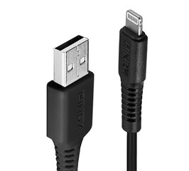 1m USB to Lightning Cable black 31320 Lindy цена и информация | Кабели для телефонов | 220.lv