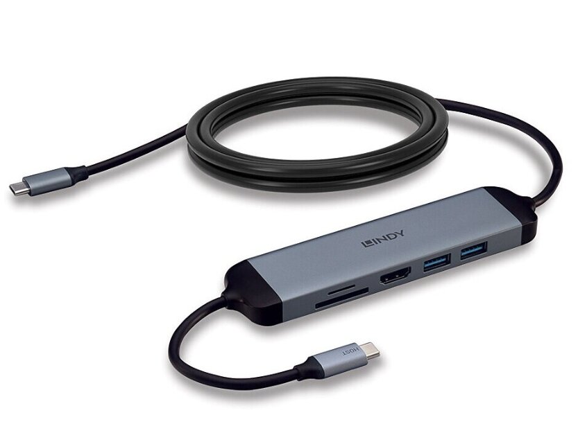 DST-Micro 140, USB-C Laptop Micro Docking Station, 43326 Lindy cena un informācija | Adapteri un USB centrmezgli | 220.lv