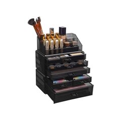 Органайзер для макияжа с 6 ящиками Songmics JKA009BK, черный цена и информация | Косметички, косметические зеркала | 220.lv