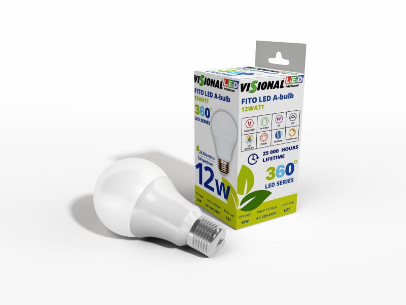 LED spuldze E27 12W priekš augiem / Fito spuldze ETL-A-12W cena un informācija | Diedzēšanas trauki, augu lampas | 220.lv