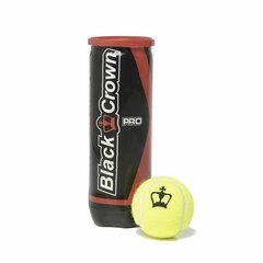 Tenisa bumbiņas Black Crown 1237, 3 gab. цена и информация | Товары для большого тенниса | 220.lv
