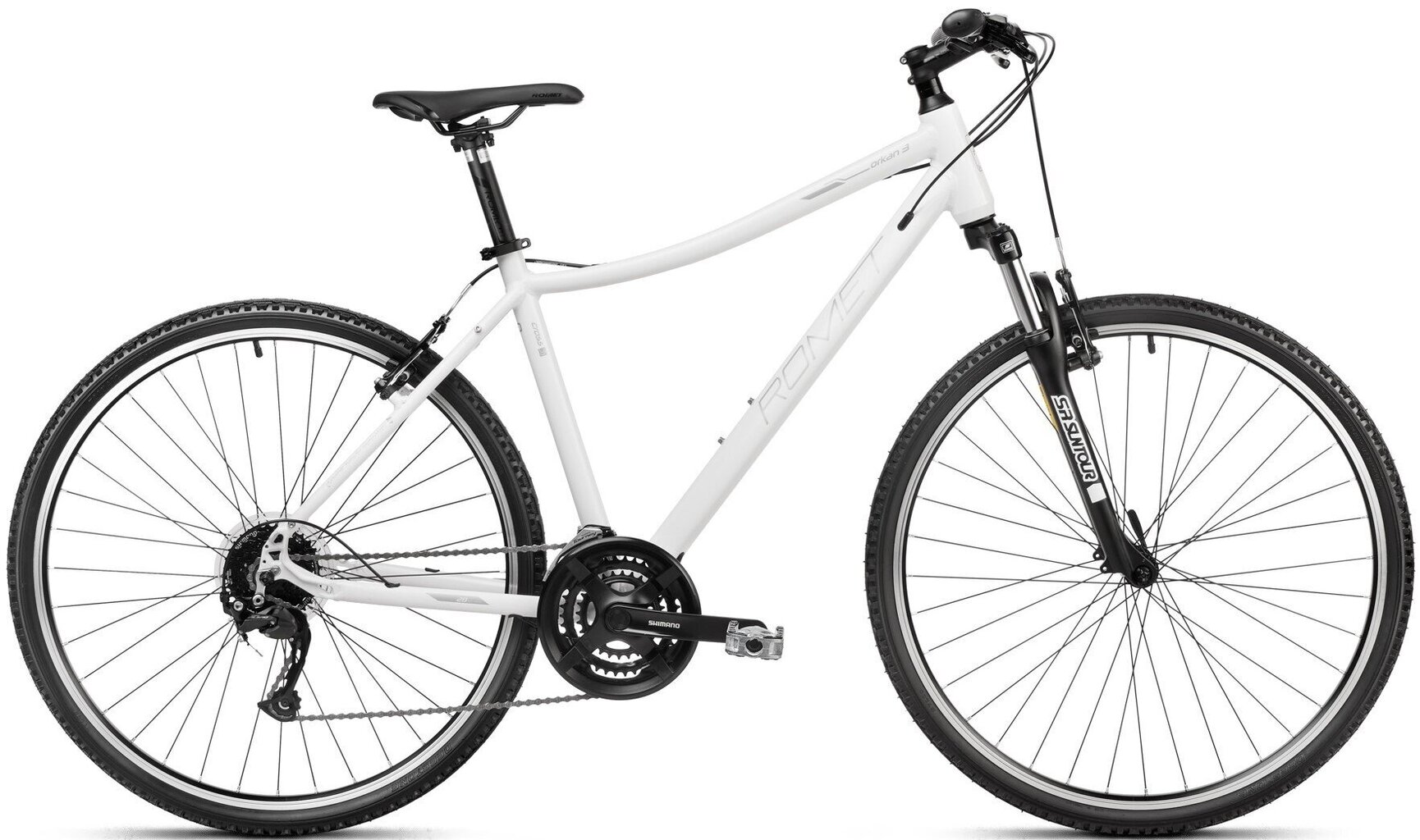 Hibrīda velosipēds Romet Orkan 3 D Lite 28" 2023, balts цена и информация | Velosipēdi | 220.lv