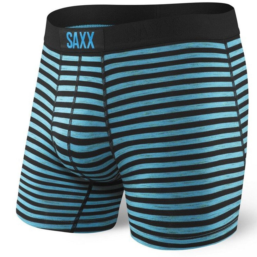 Bokseršorti vīriešiem, Saxx Vibe Boxer Brief, Melns - Space Hiker Stripe 49499-600 cena un informācija | Vīriešu apakšbikses | 220.lv