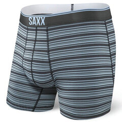 Bokseršorti vīriešiem, Saxx Quest Qdm Boxer Brief Fly, Melns - Stripes 61043-386 цена и информация | Мужские трусы Nek, черные | 220.lv