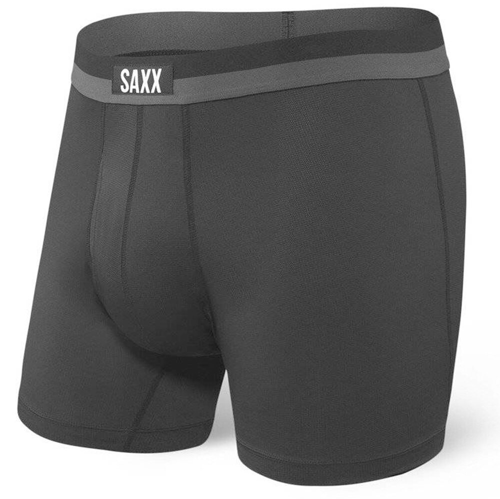 Bokseršorti vīriešiem, Saxx Sport Mesh Boxer Brief Fly, Melns 61358-600 cena un informācija | Vīriešu apakšbikses | 220.lv