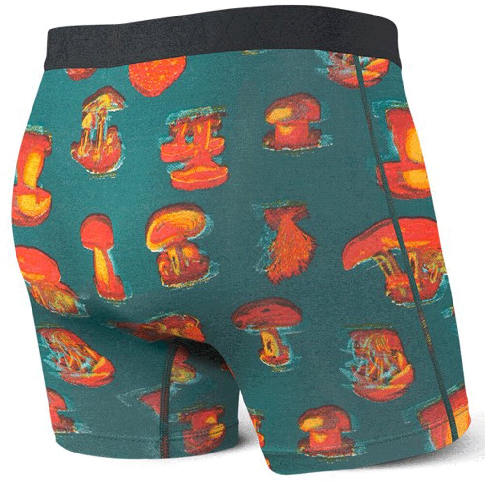 Bokseršorti vīriešiem, Saxx Vibe Boxer Brief, Zaļš - Trippy Mushroom 61387-599 cena un informācija | Vīriešu apakšbikses | 220.lv