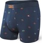 Bokseršorti vīriešiem, Saxx Vibe Boxer Brief, Zils - Trail Markers 61391-386 cena un informācija | Vīriešu apakšbikses | 220.lv