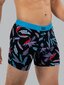 Bokseršorti vīriešiem, Saxx Ultra Boxer Brief Fly, Melns - Birds Of Paradise 63191-386 cena un informācija | Vīriešu apakšbikses | 220.lv