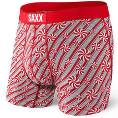 Bokseršorti vīriešiem, Saxx Vibe Boxer Brief, Sarkans - Hard Candy 64441-600 cena un informācija | Vīriešu apakšbikses | 220.lv