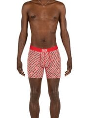 Bokseršorti vīriešiem, Saxx Vibe Boxer Brief, Sarkans - Hard Candy 64441-600 cena un informācija | Vīriešu apakšbikses | 220.lv