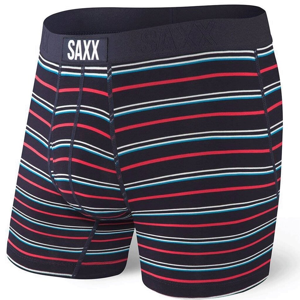 Bokseršorti vīriešiem, Saxx Vibe Super Soft Boxer Brief, Dark Ink - Coast Stripe 64443-601 cena un informācija | Vīriešu apakšbikses | 220.lv