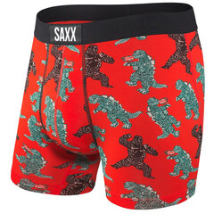 Bokseršorti vīriešiem, Saxx Vibe Boxer Brief, Sarkans - Kingzilla 64444-599 cena un informācija | Vīriešu apakšbikses | 220.lv