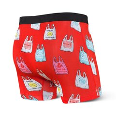 Bokseršorti vīriešiem, Saxx Vibe Boxer Brief, Sarkans - No Thank You 64445-600 цена и информация | Мужские трусы Nek, черные | 220.lv