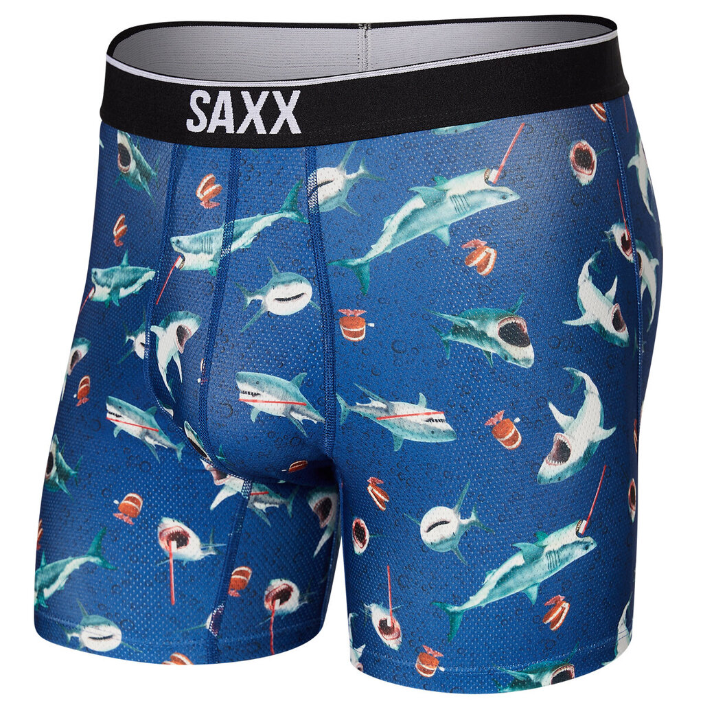 Bokseršorti vīriešiem, Saxx Volt Breah Mesh Boxer Brief, Zils - Chompers 64642-601 цена и информация | Vīriešu apakšbikses | 220.lv