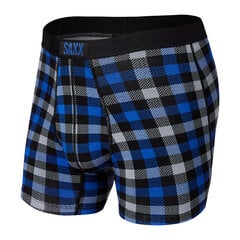 Bokseršorti vīriešiem, Saxx Vibe Boxer Brief, Zils - Checkered 65117-600 cena un informācija | Vīriešu apakšbikses | 220.lv