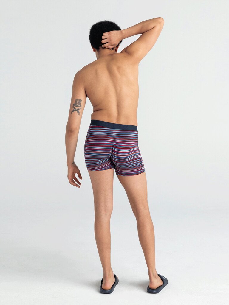 Bokseršorti vīriešiem, Saxx Vibe Boxer Brief, Zils - Vibrant Stripe 65118-600 cena un informācija | Vīriešu apakšbikses | 220.lv