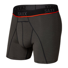 Bokseršorti vīriešiem, Saxx Kinetic Mesh Boxer Brief, Pelēks - Feed Stripe 65123-600 cena un informācija | Vīriešu apakšbikses | 220.lv