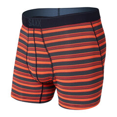 Bokseršorti vīriešiem, Saxx Quest Qdm Boxer Brief Fly, Sarkans - Solar Stripe 65128-601 цена и информация | Мужские трусы Nek, черные | 220.lv