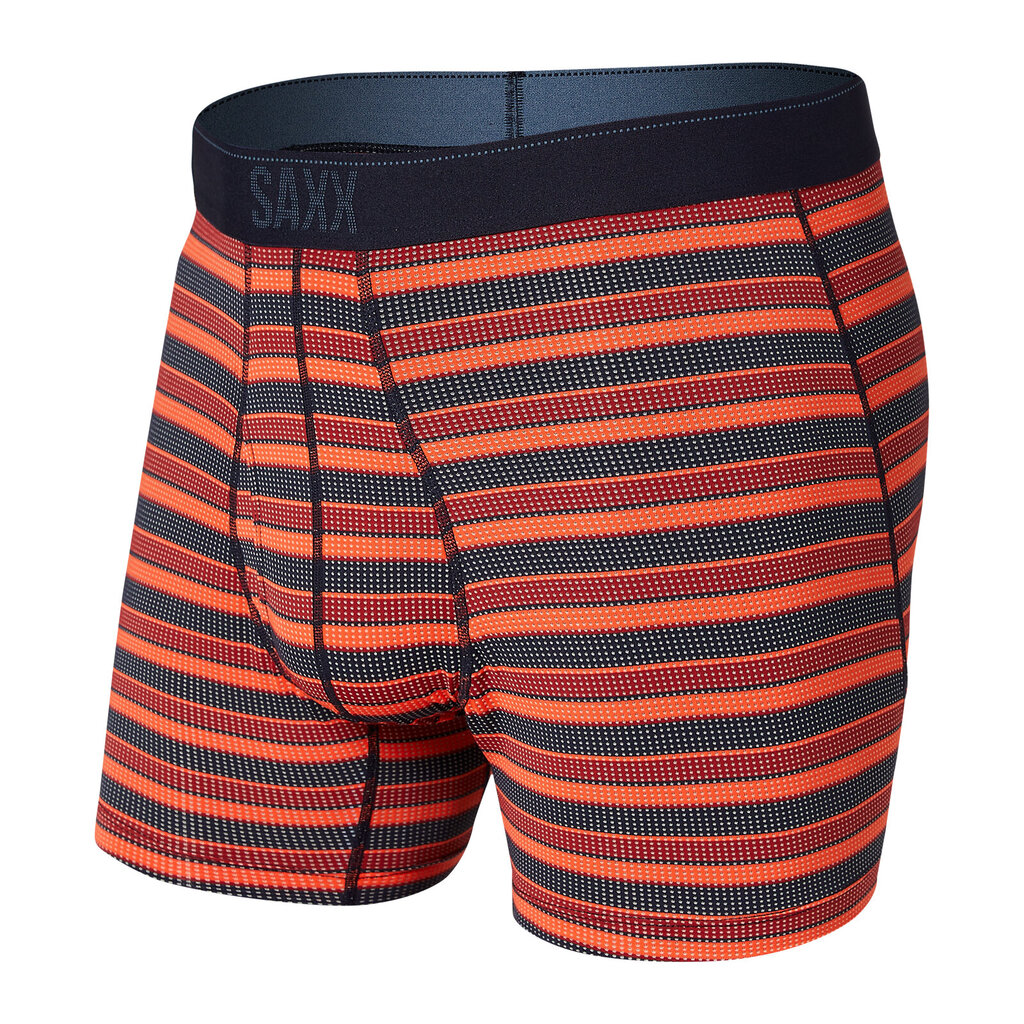 Bokseršorti vīriešiem, Saxx Quest Qdm Boxer Brief Fly, Sarkans - Solar Stripe 65128-601 cena un informācija | Vīriešu apakšbikses | 220.lv