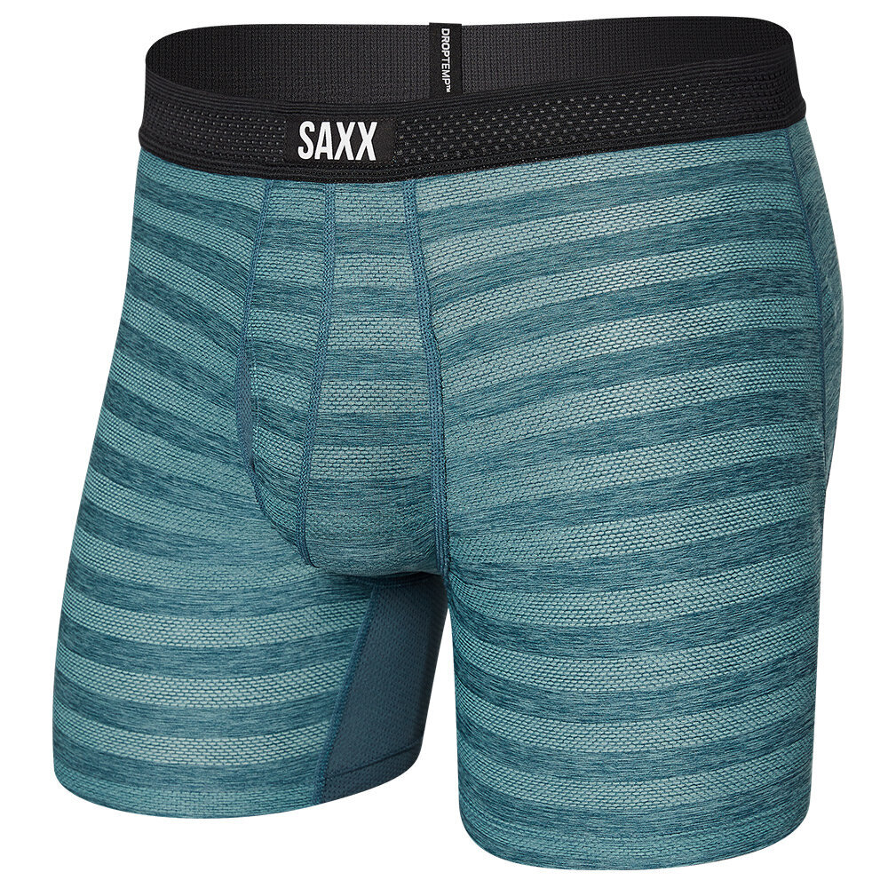 Bokseršorti vīriešiem, Saxx Droptemp Cool Mesh Boxer Brief Fly, Washed Teal - Heather 66742-601 cena un informācija | Vīriešu apakšbikses | 220.lv