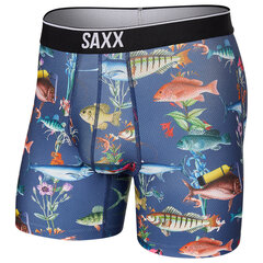 Bokseršorti vīriešiem, Saxx Volt Breah Mesh, Zils - Boxer Brief Deep Dive 66746-601 cena un informācija | Vīriešu apakšbikses | 220.lv