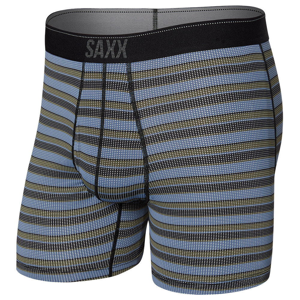 Bokseršorti vīriešiem, Saxx Quest Qdm Boxer Brief Fly, Zils - Solar Stripe Twilight 66758-601 цена и информация | Vīriešu apakšbikses | 220.lv