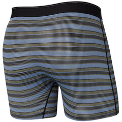 Bokseršorti vīriešiem, Saxx Quest Qdm Boxer Brief Fly, Zils - Solar Stripe Twilight 66758-601 cena un informācija | Vīriešu apakšbikses | 220.lv