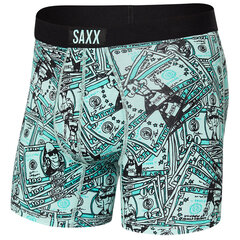 Bokseršorti vīriešiem, Saxx Vibe Super Soft Boxer Brief, Zaļš - Cold Hard Cash Ice 66759-601 cena un informācija | Vīriešu apakšbikses | 220.lv