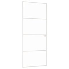 vidaXL iekšdurvis, 83x201,5 cm, baltas, rūdīts stikls un alumīnijs цена и информация | Межкомнатные двери | 220.lv