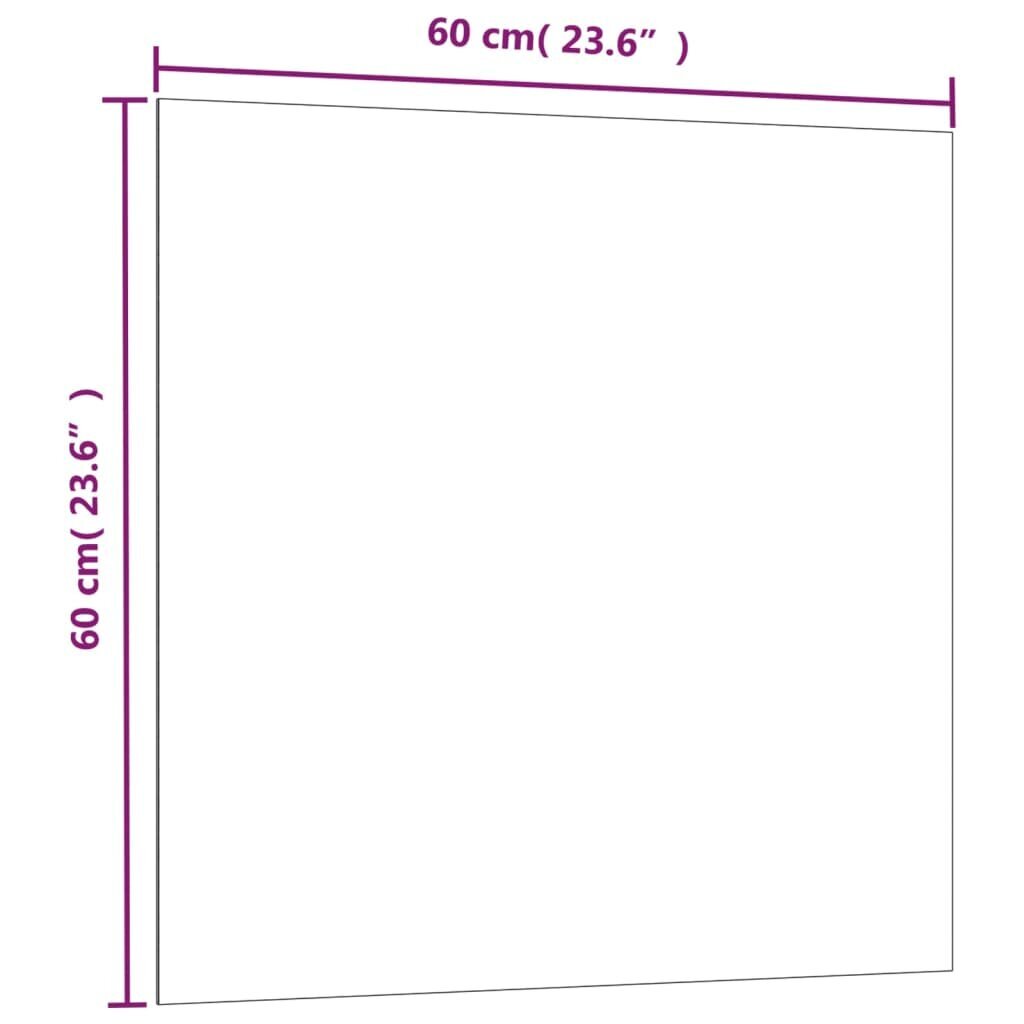 vidaXL magnētiskā tāfele, rūdīts stikls, 60x60 cm, melna цена и информация | Kancelejas preces | 220.lv