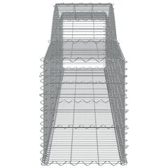 vidaXL arkveida gabiona grozi, 20 gb., 400x50x60/80cm, cinkota dzelzs cena un informācija | Žogi un piederumi | 220.lv