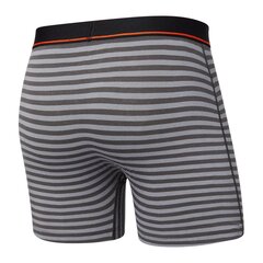 Bokseršorti vīriešiem, Saxx Nonstop Streach Boxer Brief, Pelēks - Hiker Stripe 67146-601 cena un informācija | Vīriešu apakšbikses | 220.lv