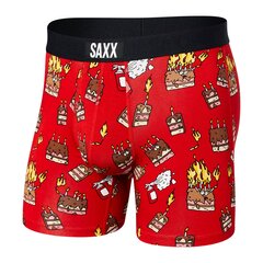 Bokseršorti vīriešiem, Saxx Vibe Super Soft Boxer Brief, Sarkans - Fired Up 67158-601 cena un informācija | Vīriešu apakšbikses | 220.lv