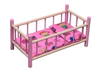 Деревянная кровать для куклы с лежаками, 8207 цена и информация | Игрушки для девочек | 220.lv