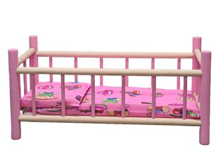 Деревянная кровать для куклы с лежаками, 8207 цена и информация | Игрушки для девочек | 220.lv