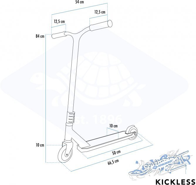 Skrejritenis Schildkröt Stunt Kickless Sunset, melns cena un informācija | Skrejriteņi | 220.lv