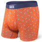 Bokseršorti vīriešiem, Saxx Ultra Boxer Brief Fly, Oranžs - Palm Fetti 63192-599 cena un informācija | Vīriešu apakšbikses | 220.lv