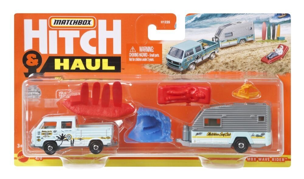 Mašīna ar piekabi Matchbox M9614 Hitch N Haul cena un informācija | Rotaļlietas zēniem | 220.lv