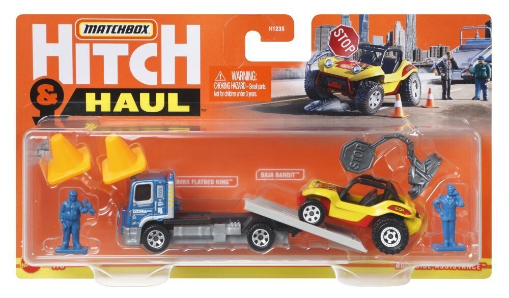 Mašīna ar piekabi Matchbox M9614 Hitch N Haul cena un informācija | Rotaļlietas zēniem | 220.lv