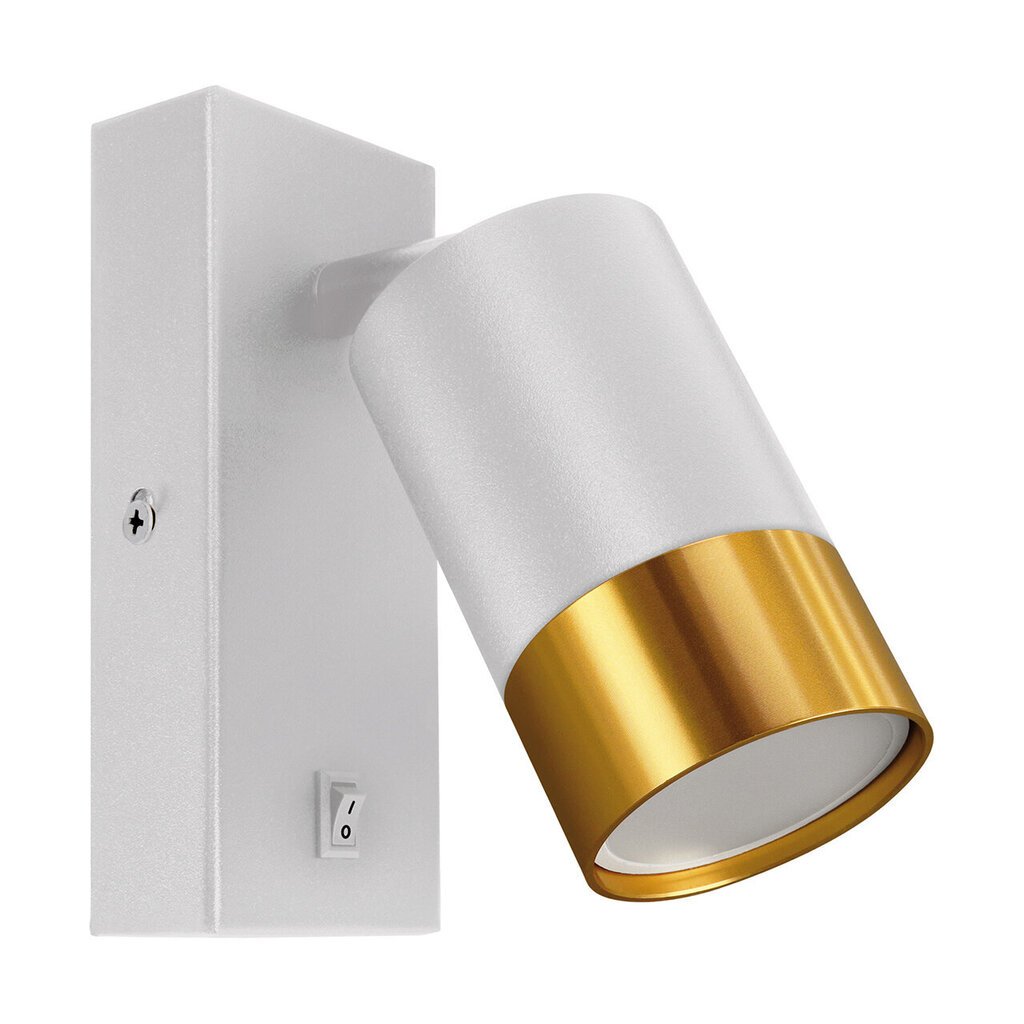 PUZON wll gu10 balta/zelta dekoratīvais kronšteins STRÜHM 140x85x60mm cena un informācija | Sienas lampas | 220.lv