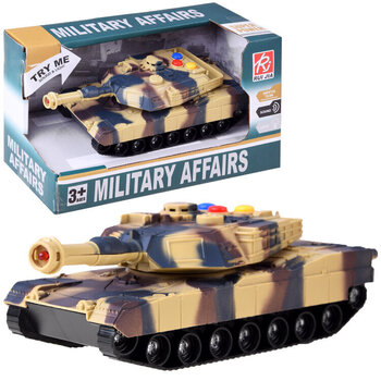 Военный танк со световыми и звуковыми эффектами, коричневый цена и информация | Игрушки для мальчиков | 220.lv
