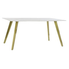 Обеденный стол DKD Home Decor Керамика Позолоченный Металл Белый (160 x 90 x 76 cm) цена и информация | Кухонные и обеденные столы | 220.lv