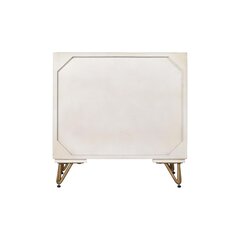 Ночной столик DKD Home Decor Позолоченный Металл Белый Древесина манго (50 x 40 x 50 cm) цена и информация | Прикроватные тумбочки | 220.lv