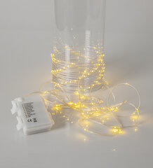 96 LED lampiņu virtene viekrāsaina 720cm 0,4W 3xAA Dew Drop Micro cena un informācija | Ziemassvētku lampiņas, LED virtenes | 220.lv